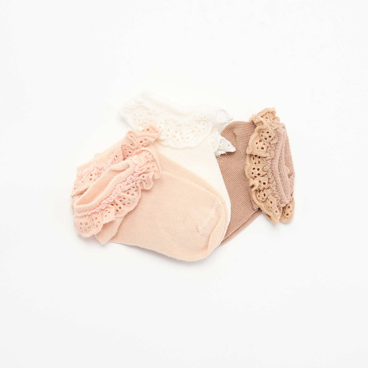 Lot de 3 chaussettes de cérémonie ROSE