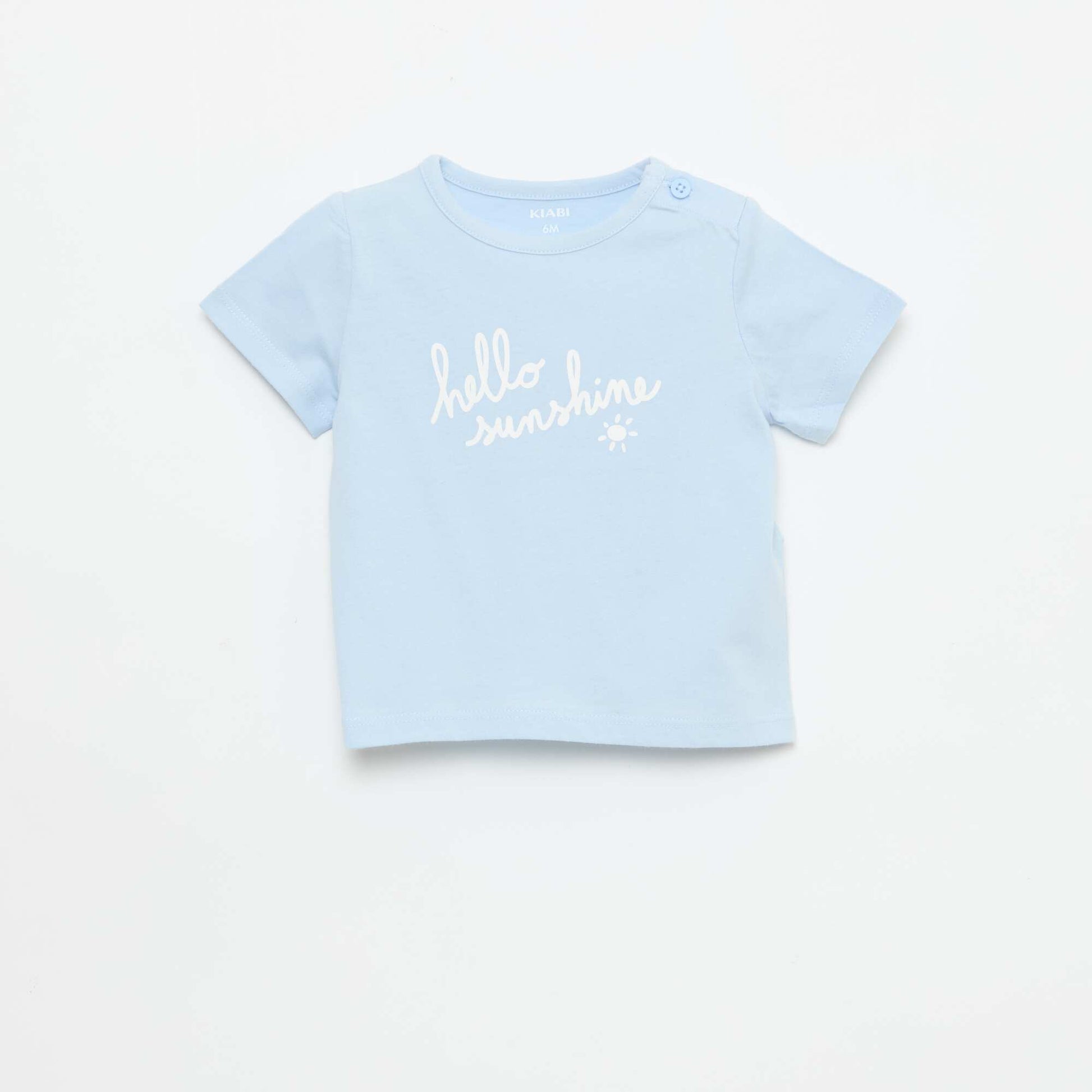 T-shirt à manches courtes imprimé BLEU