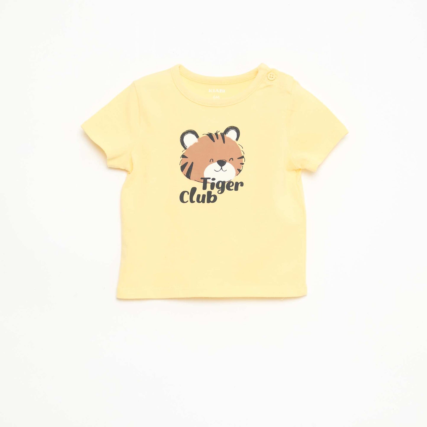 T-shirt à manches courtes en jersey de coton JAUNE