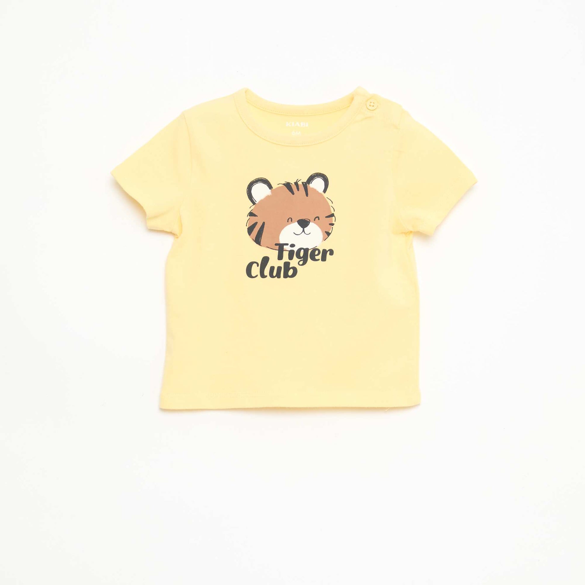T-shirt à manches courtes en jersey de coton JAUNE