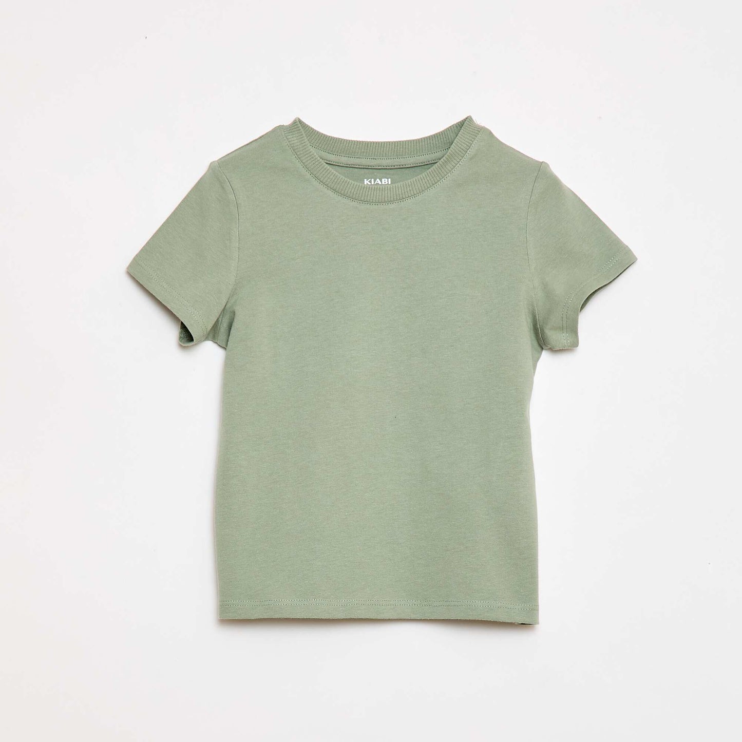 T-shirt uni en jersey coton VERT