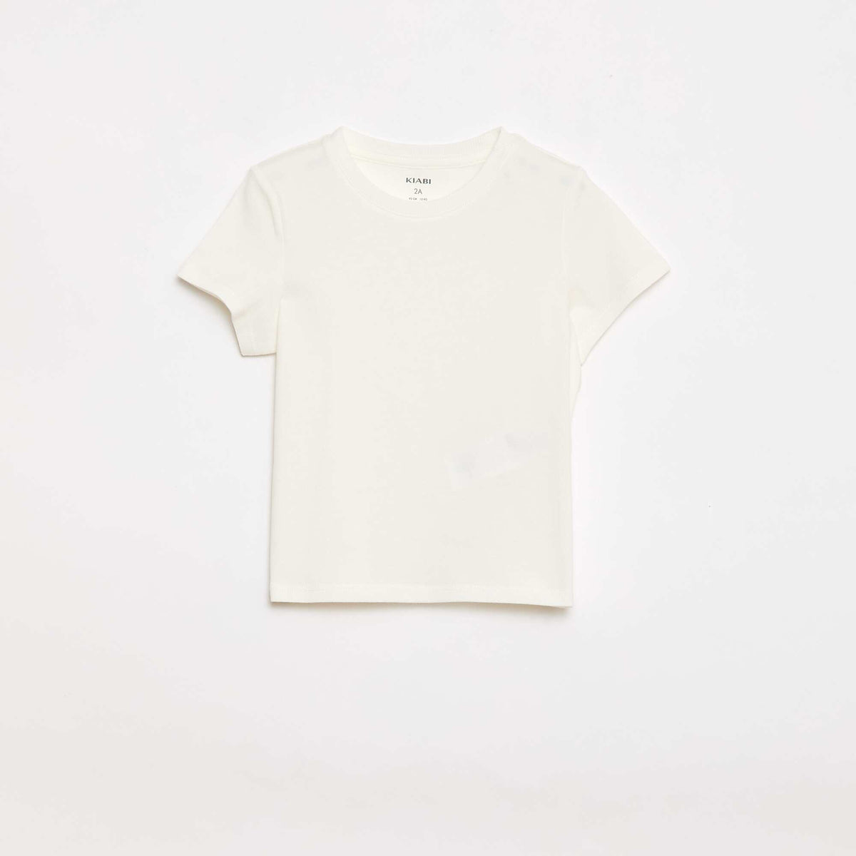 T-shirt uni en jersey coton BLANC
