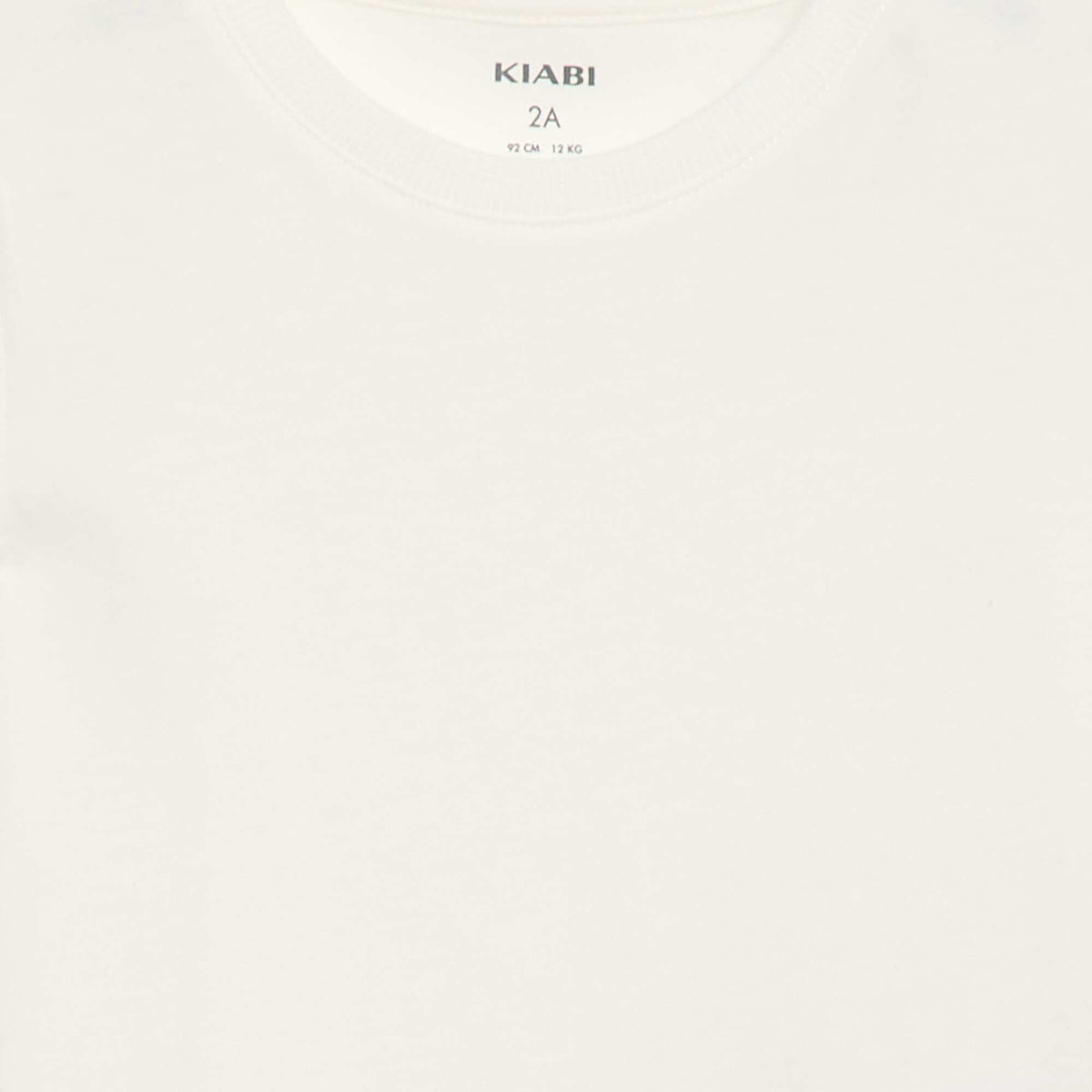 T-shirt uni en jersey coton BLANC