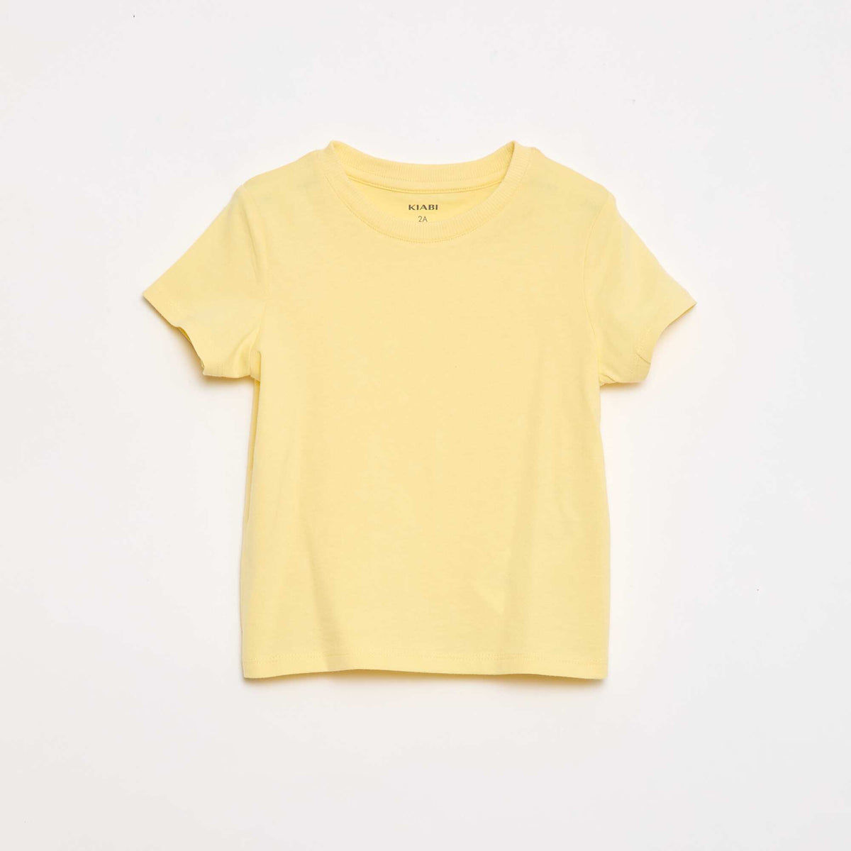 T-shirt uni en jersey coton JAUNE