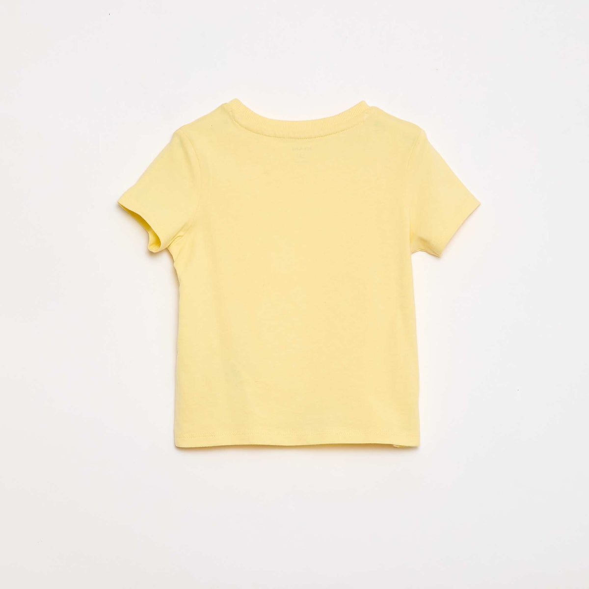 T-shirt uni en jersey coton JAUNE