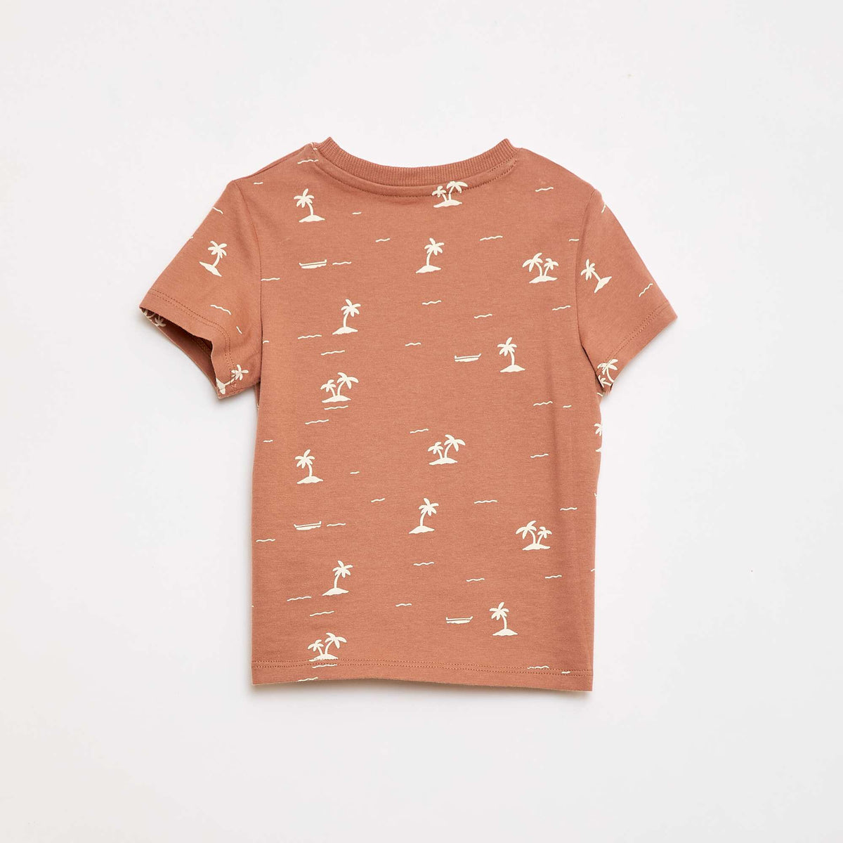 T-shirt uni en jersey coton MARRON