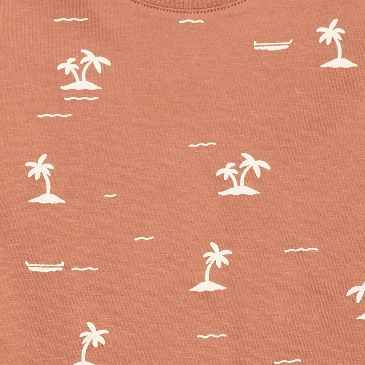 T-shirt uni en jersey coton MARRON