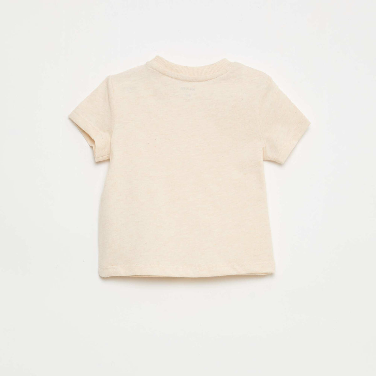 T-shirt uni en jersey coton BEIGE