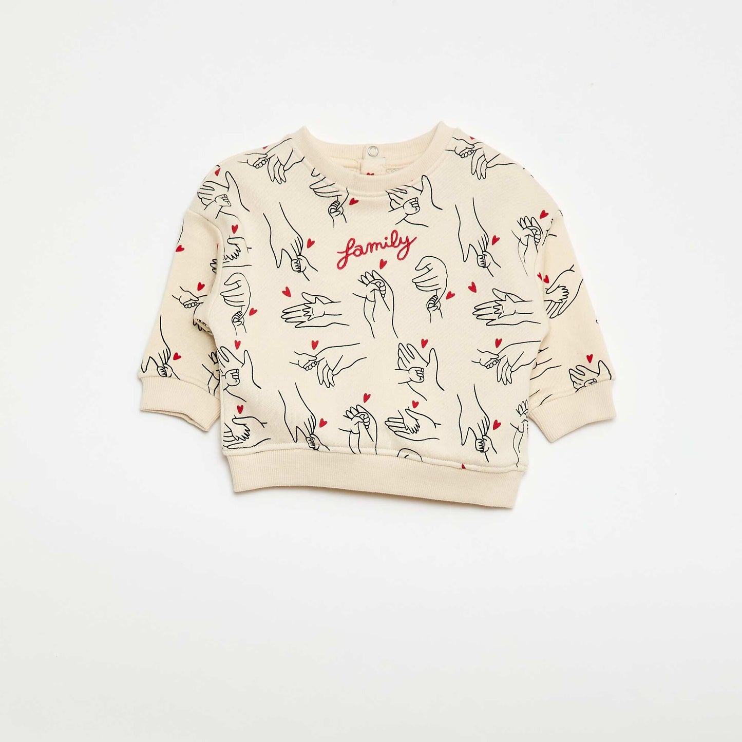 Sweat-shirt à col rond  'Agathe Sorlet x Kiabi' - Saint-Valentin BLANC