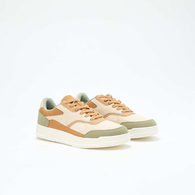 Baskets avec empiècements tricolores BEIGE