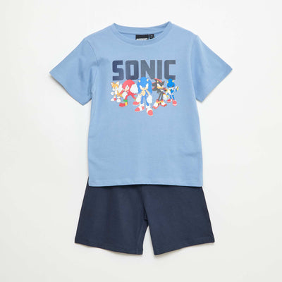 Ensemble de pyjama 'Sonic' en coton BLEU