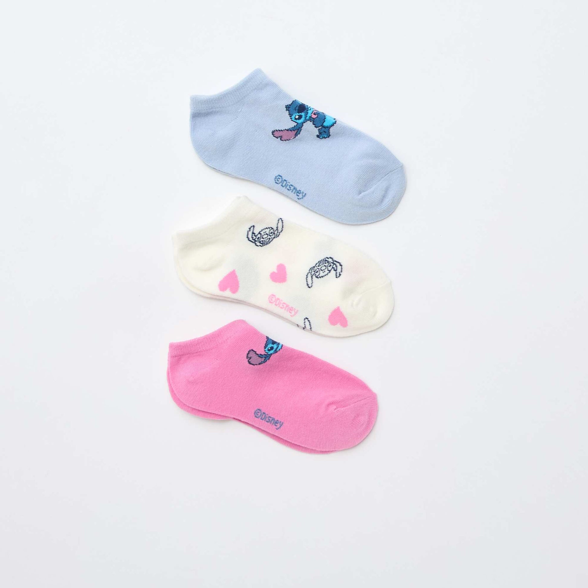 Lot de 3 paires de chaussettes invisibles 'Disney' ROSE