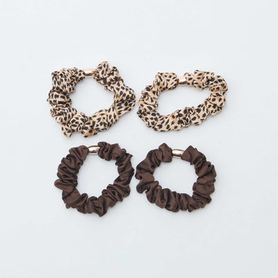Lot de 4 chouchous MARRON