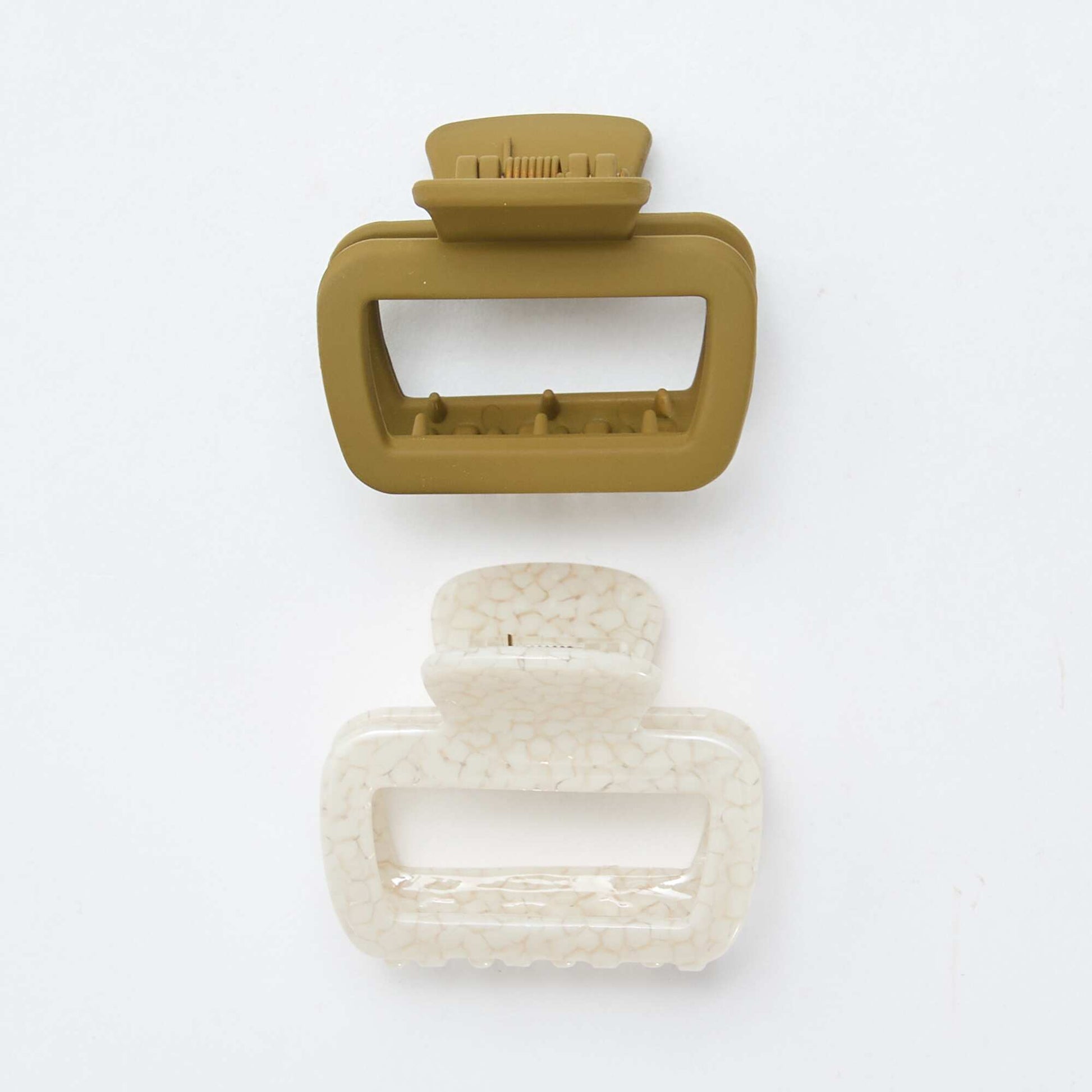 Lot de 2 petites pinces crabe VERT