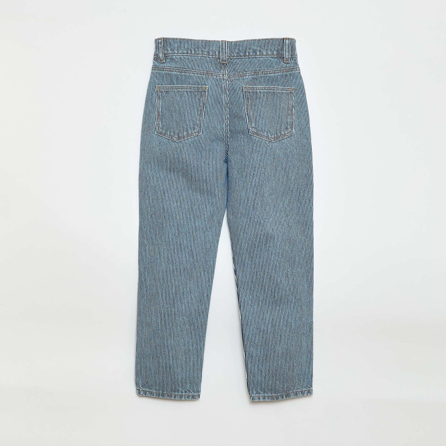 Pantalon droit en denim avec motif BLEU