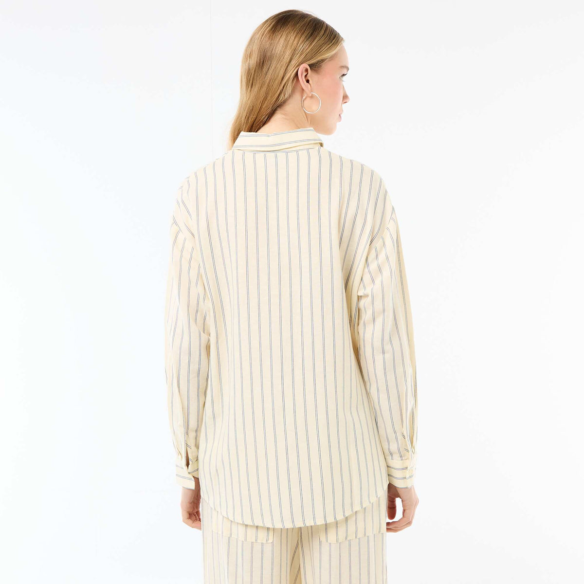Chemise en lin mélangé JAUNE
