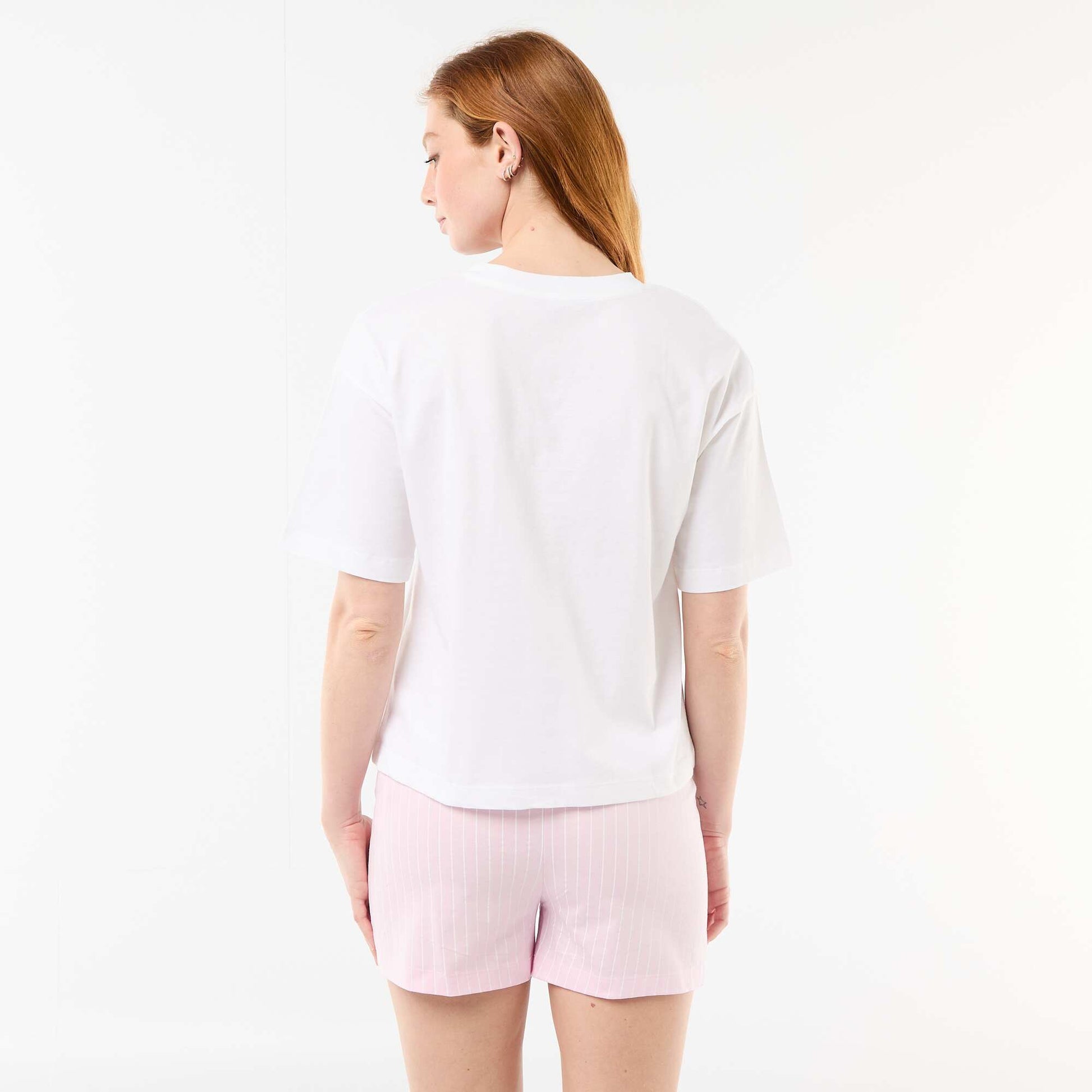 Pyjama short imprimé 'Stitch' - 2 pièces BLANC