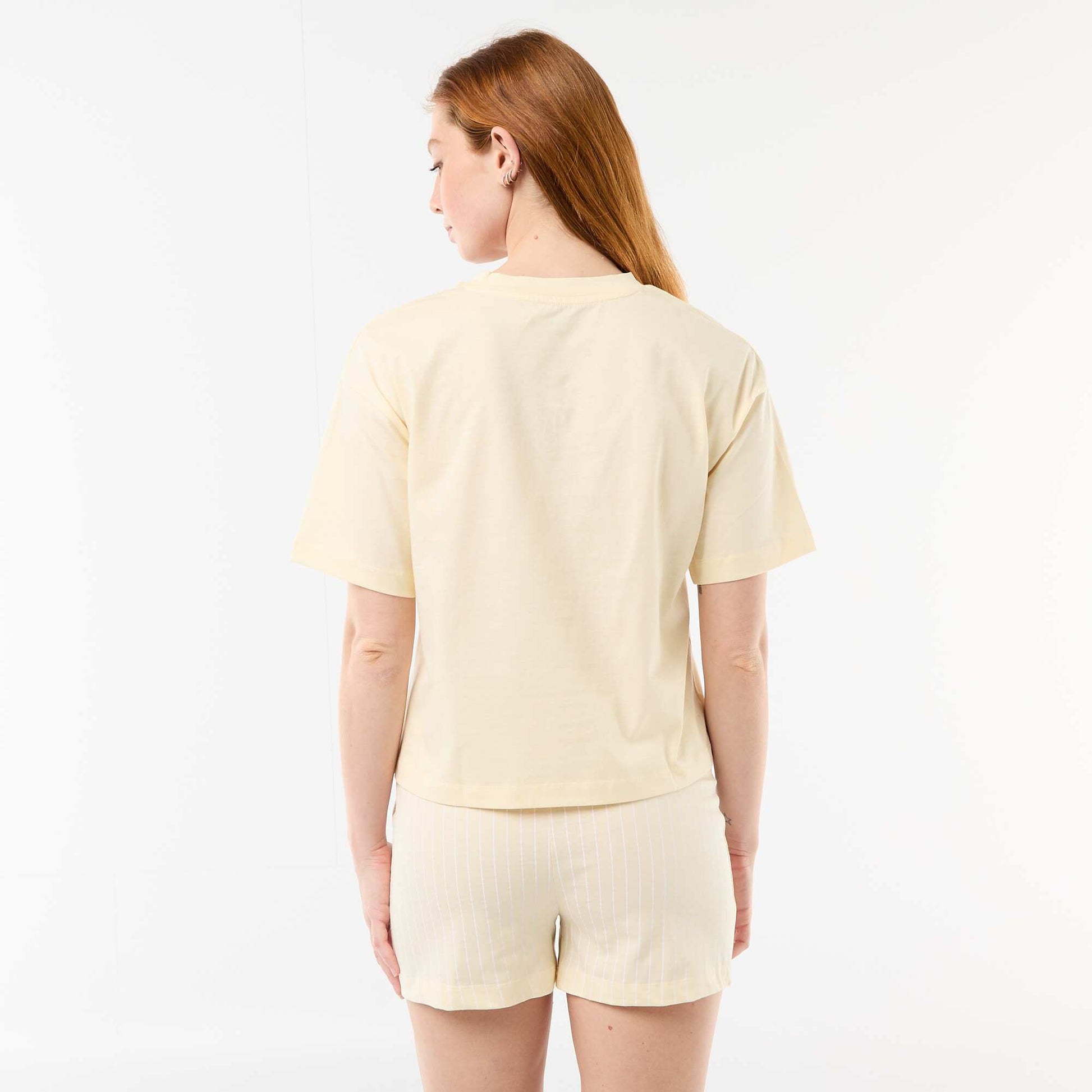 Pyjama short imprimé 'Simba' - 2 pièces JAUNE