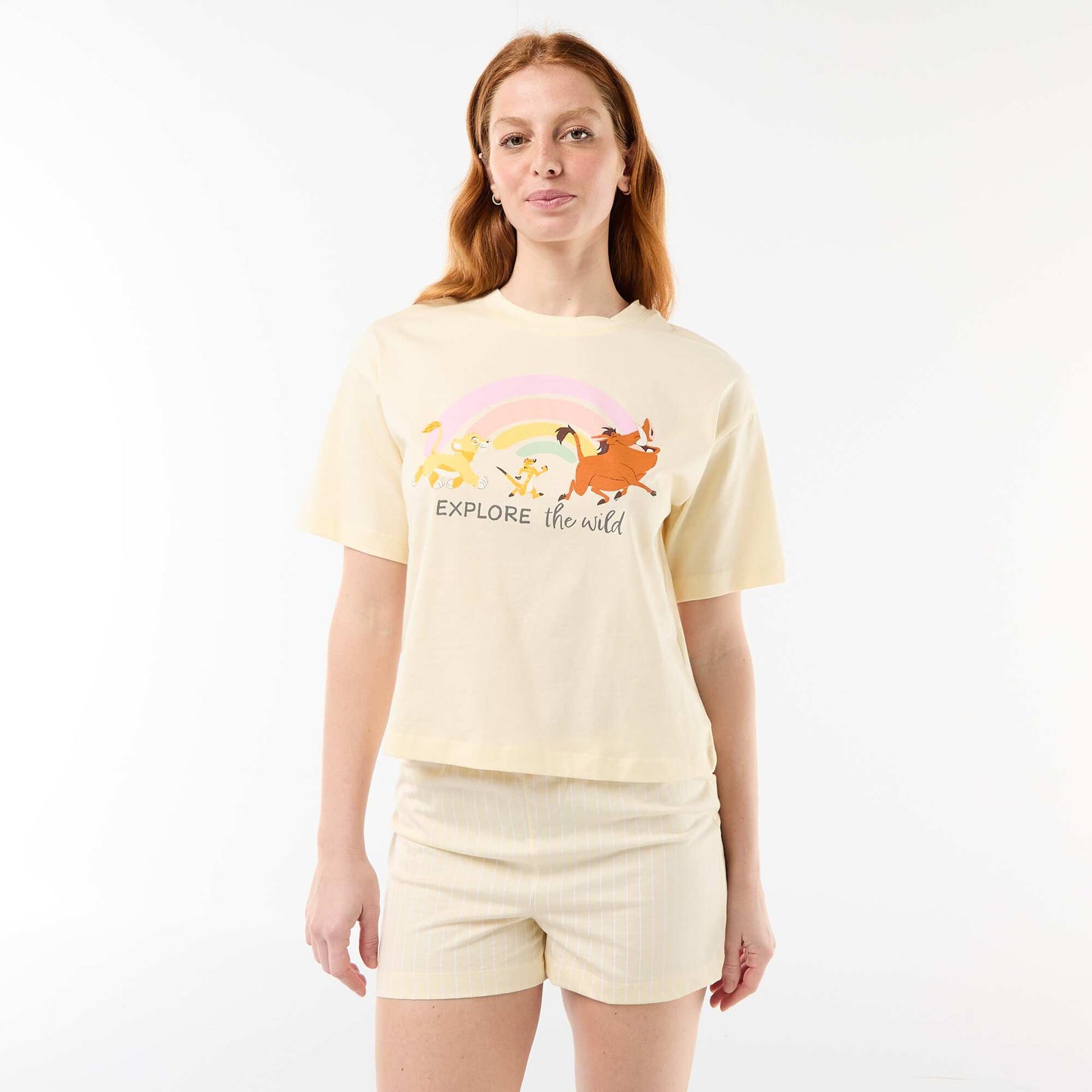 Pyjama short imprimé 'Simba' - 2 pièces JAUNE