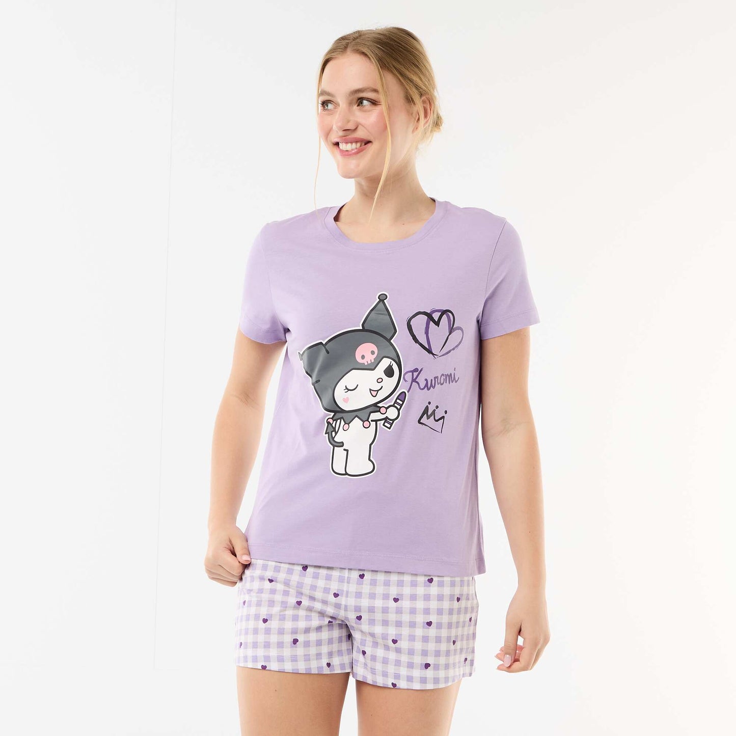 Pyjama short 'Kuromi' - 2 pièces VIOLET