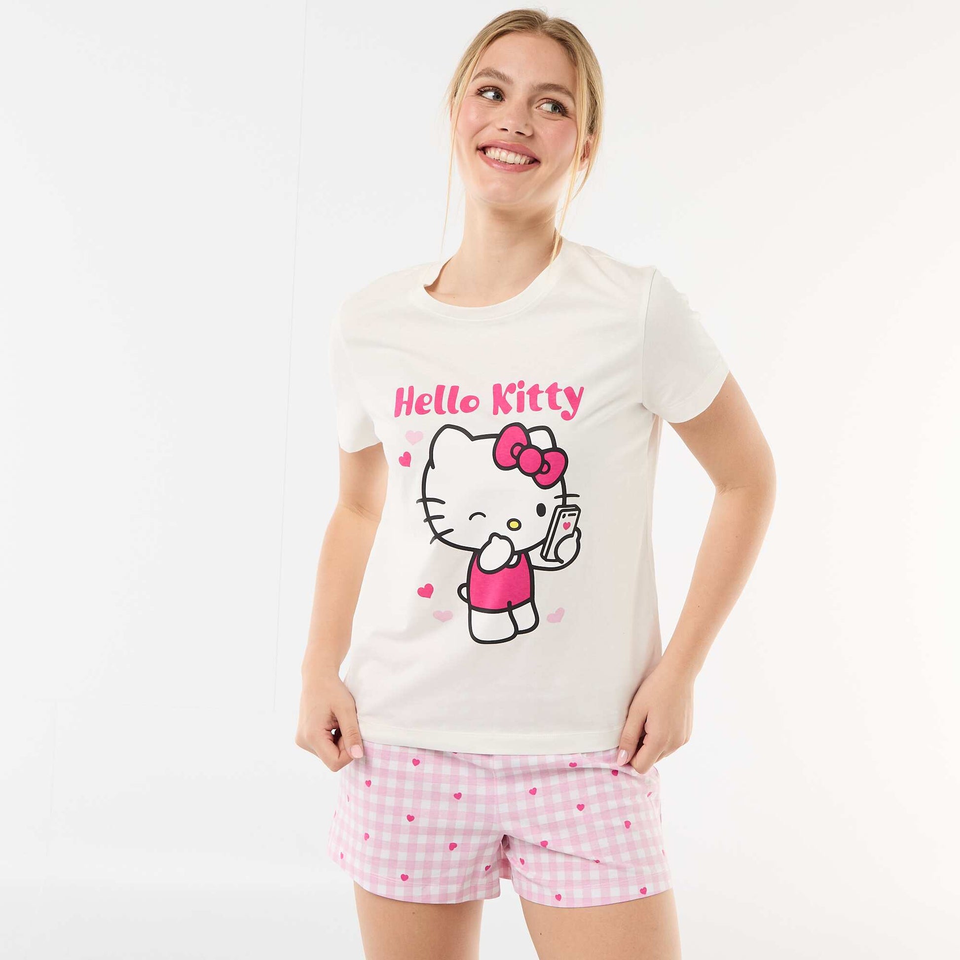 Pyjama short 'Hello Kitty' - 2 pièces ROSE