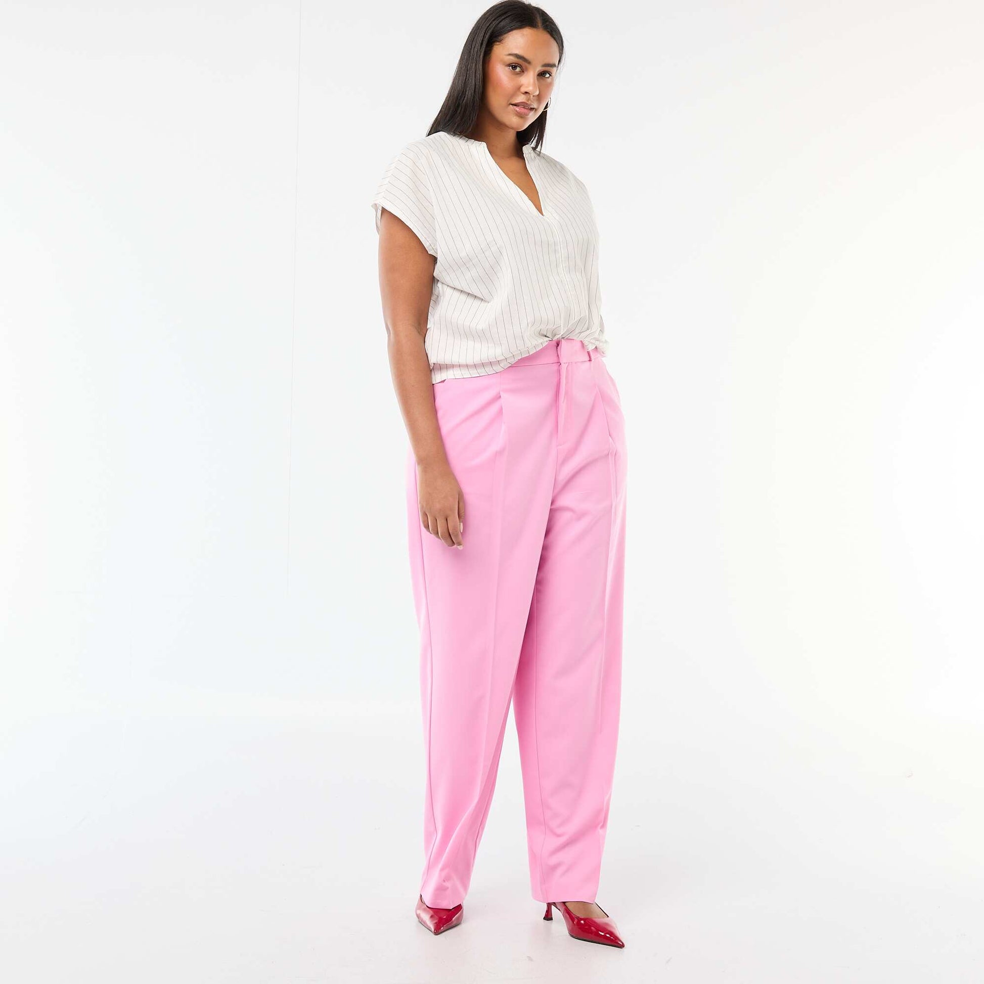 Blouse légère à manches courtes BLANC