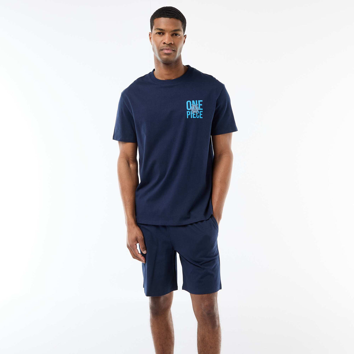 Ensemble pyjama court 'One piece' - 2 pièces BLEU