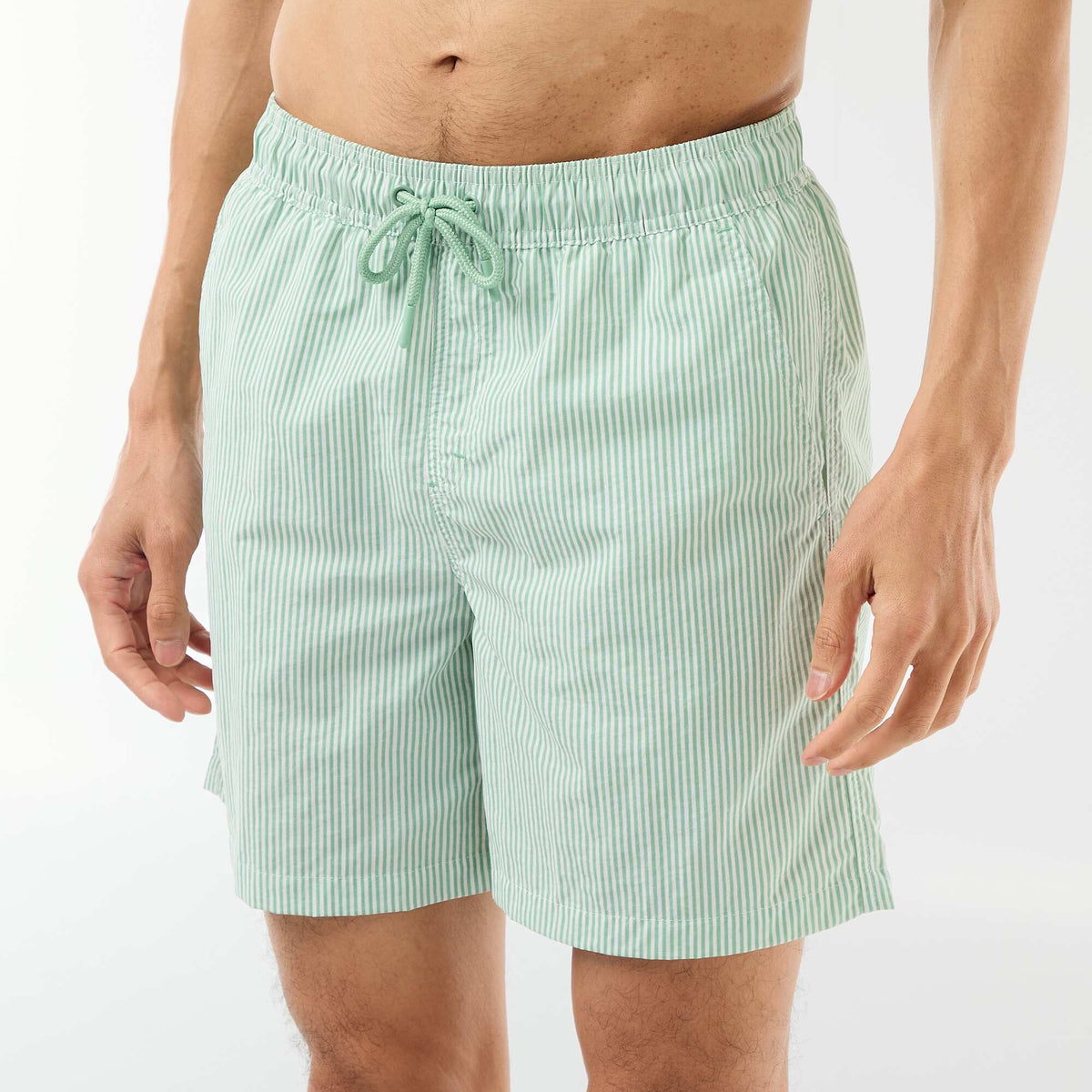 Short de bain rayé VERT
