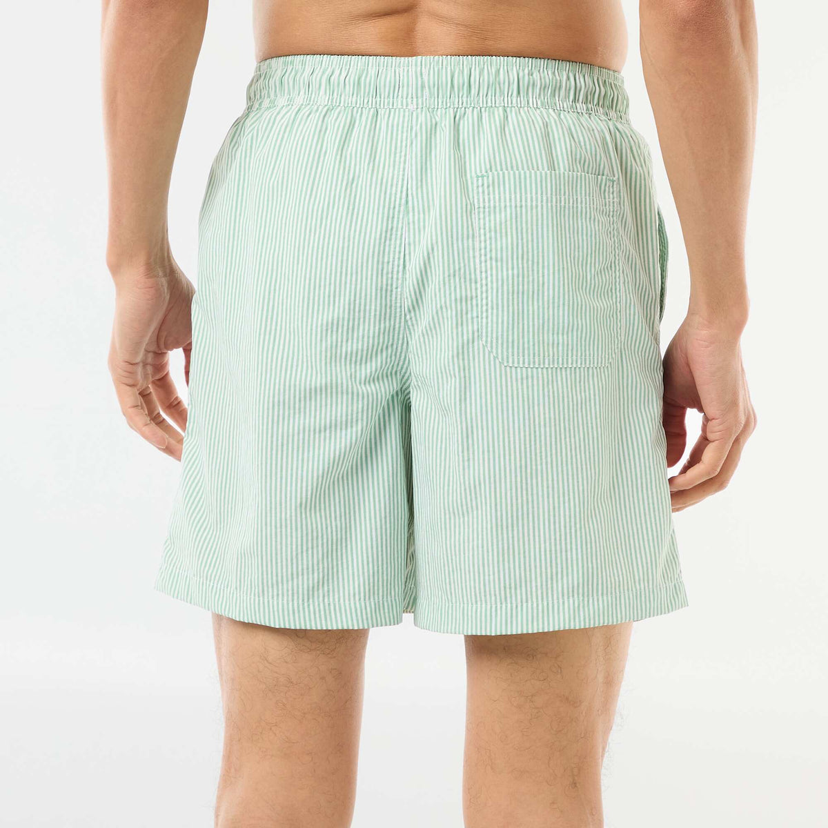 Short de bain rayé VERT