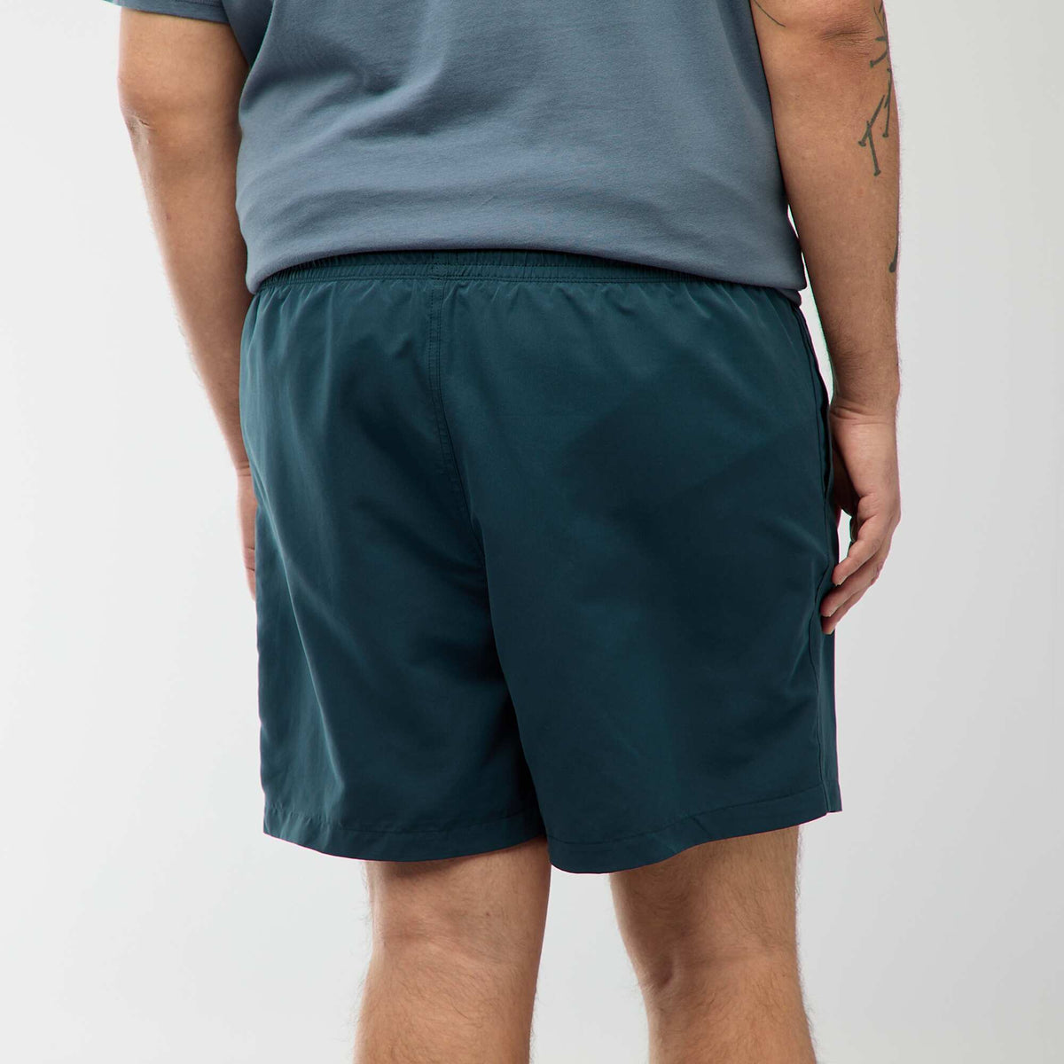 Short de bain uni BLEU