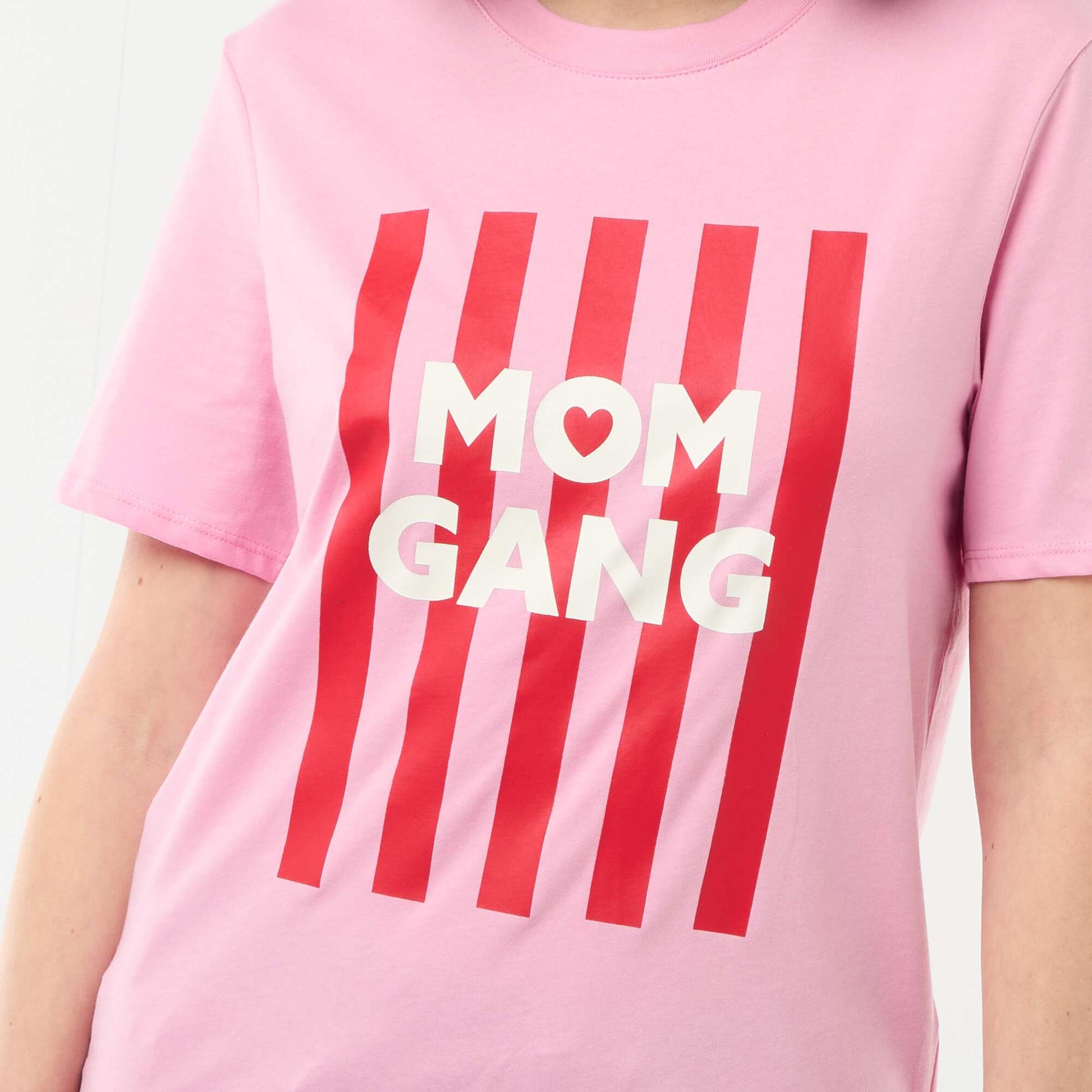 T-shirt 'fête des mères' manches courtes ROSE