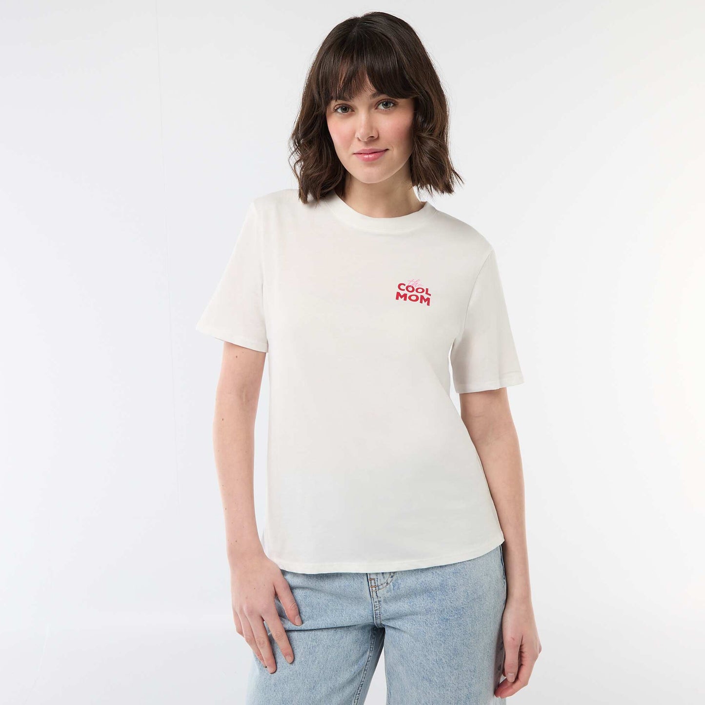 T-shirt 'fête des mères' manches courtes BLANC