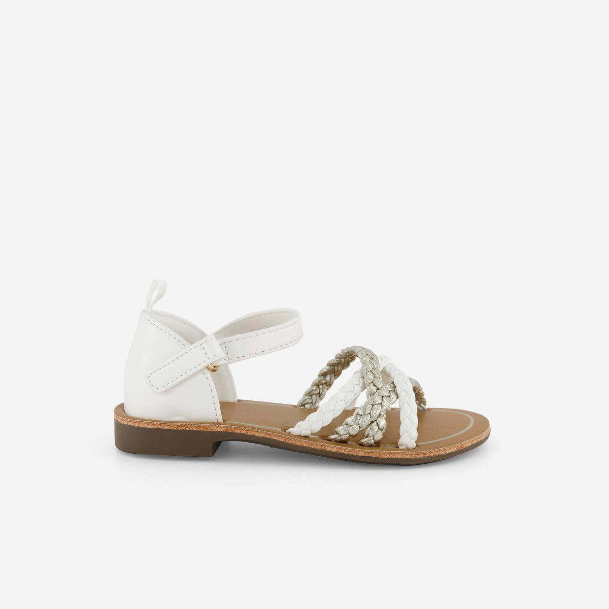 Sandales à multiples brides tressées BLANC