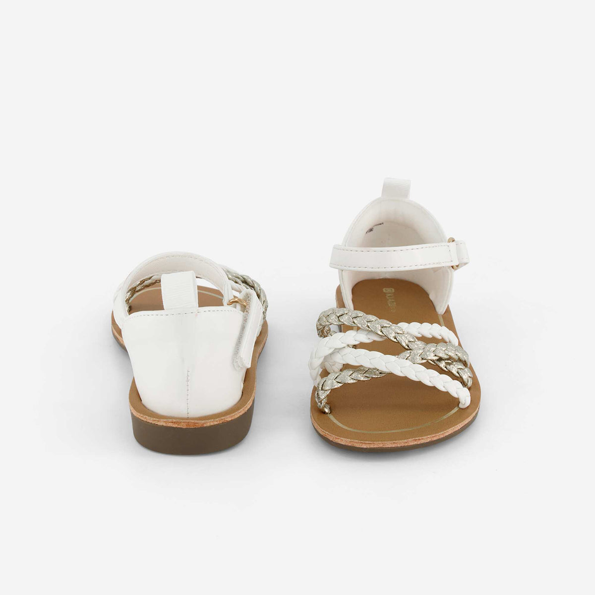 Sandales à multiples brides tressées BLANC