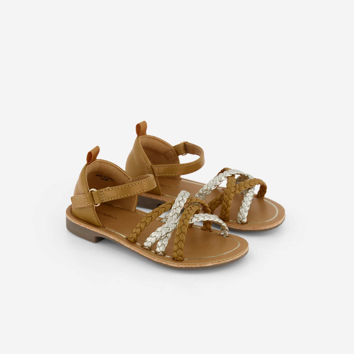 Sandales à multiples brides tressées MARRON