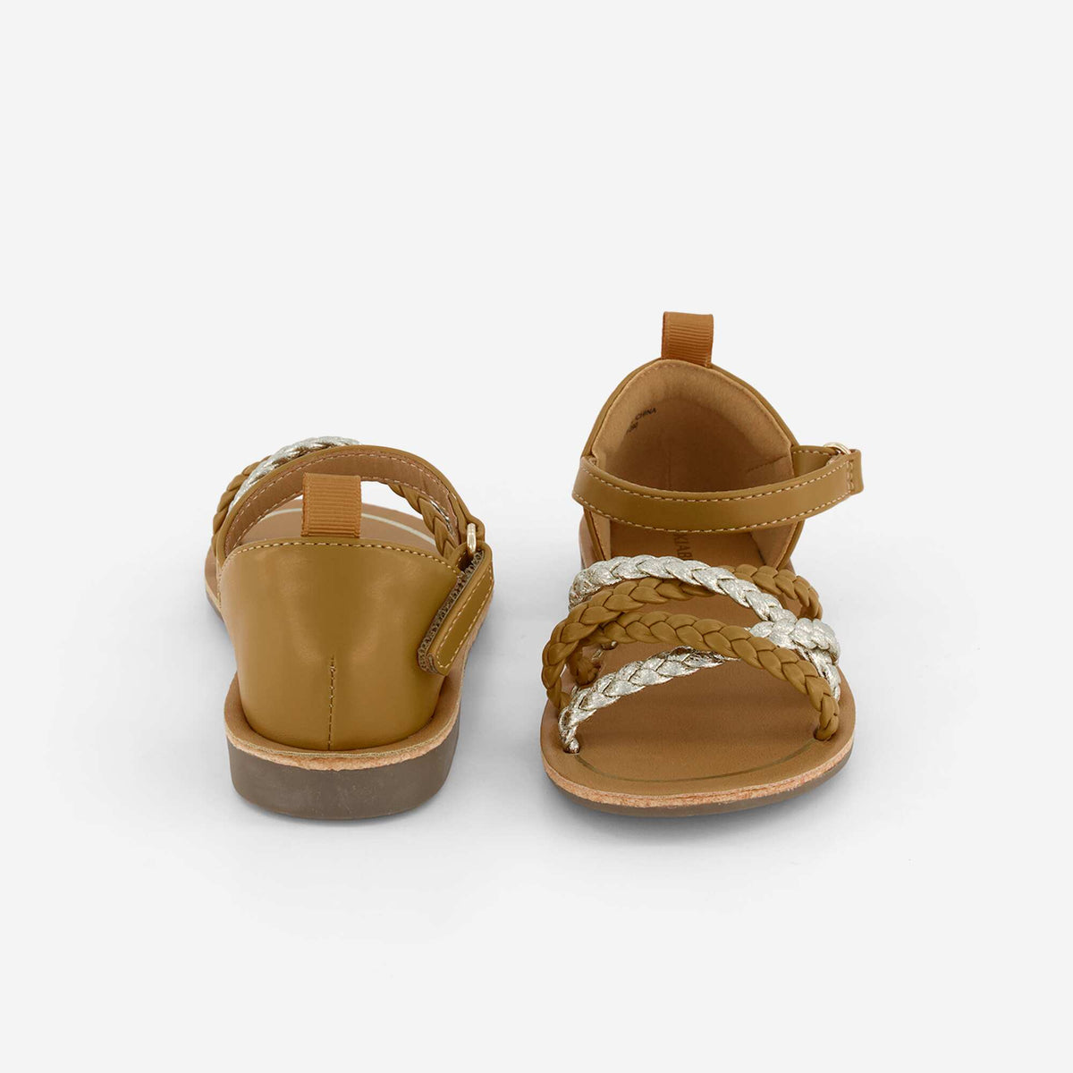 Sandales à multiples brides tressées MARRON