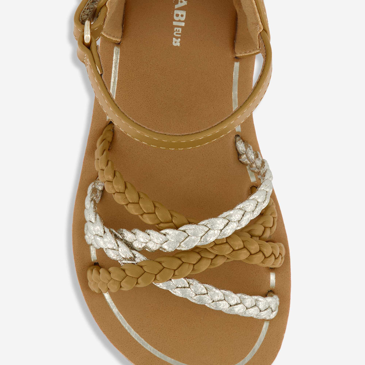 Sandales à multiples brides tressées MARRON