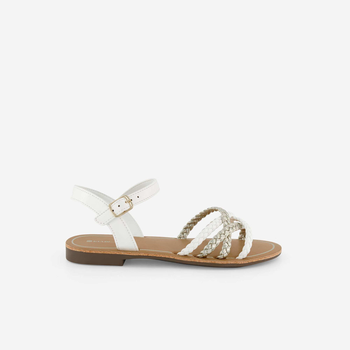 Sandales à multiples brides tressées BLANC