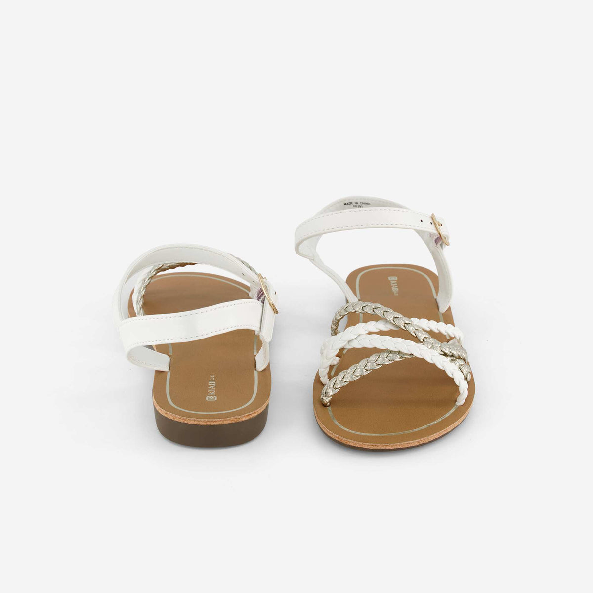 Sandales à multiples brides tressées BLANC
