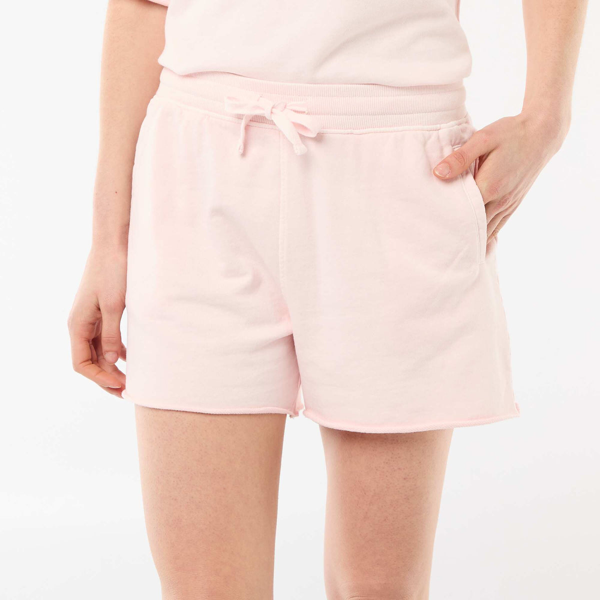 Short en French Terry uni ROSE