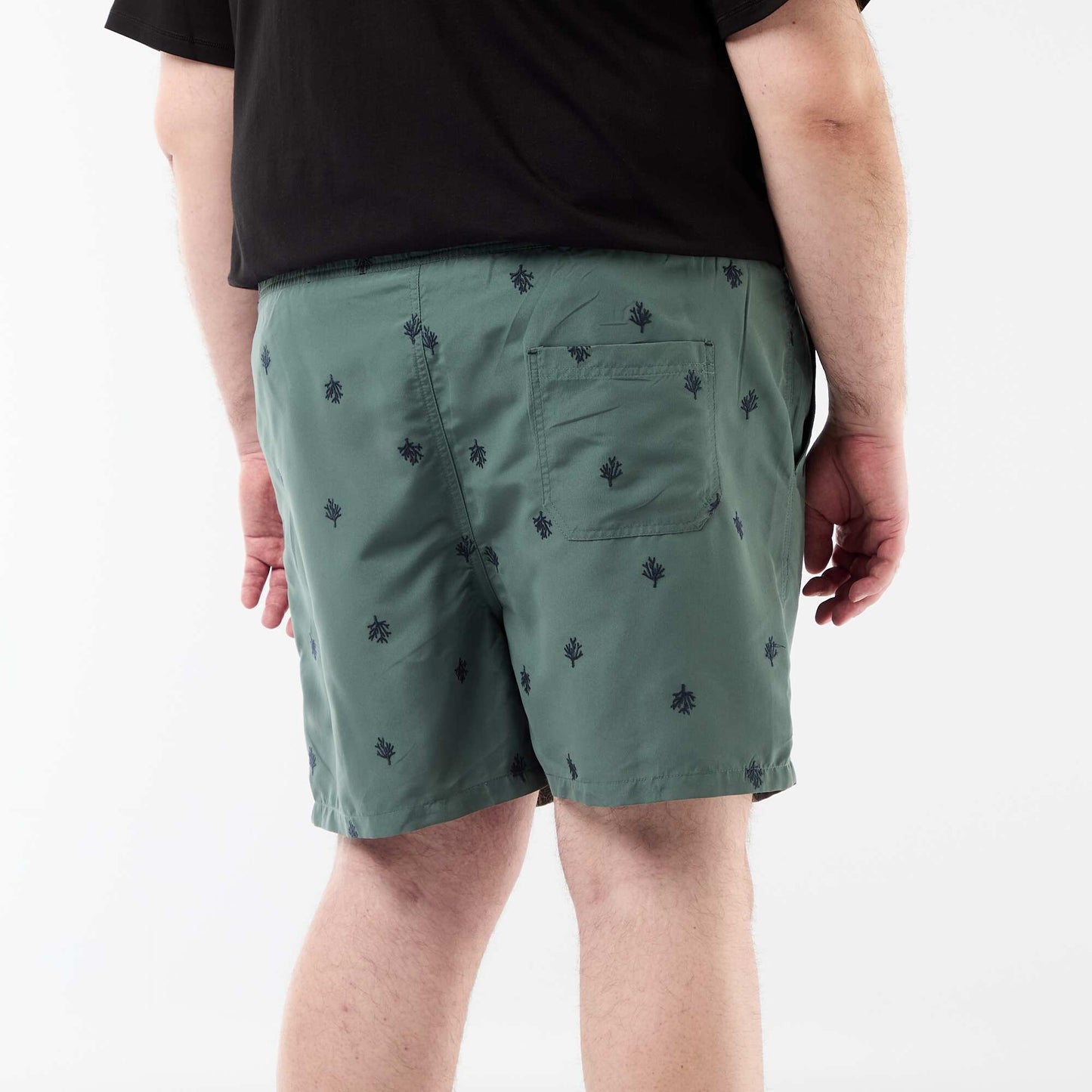 Short de bain à motif VERT