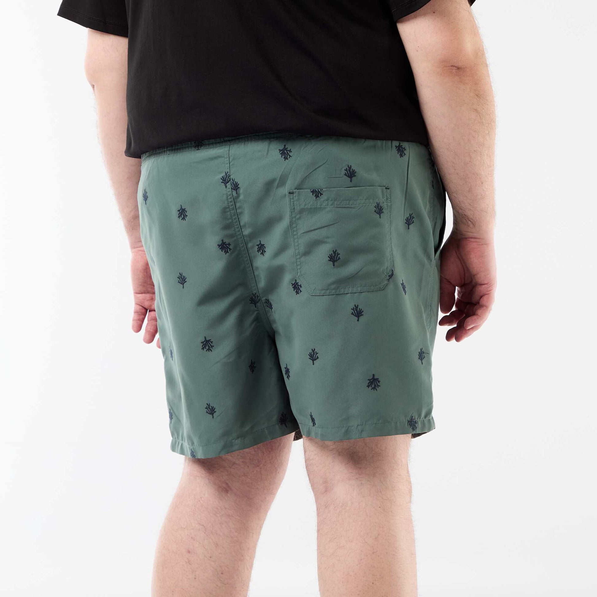 Short de bain à motif VERT