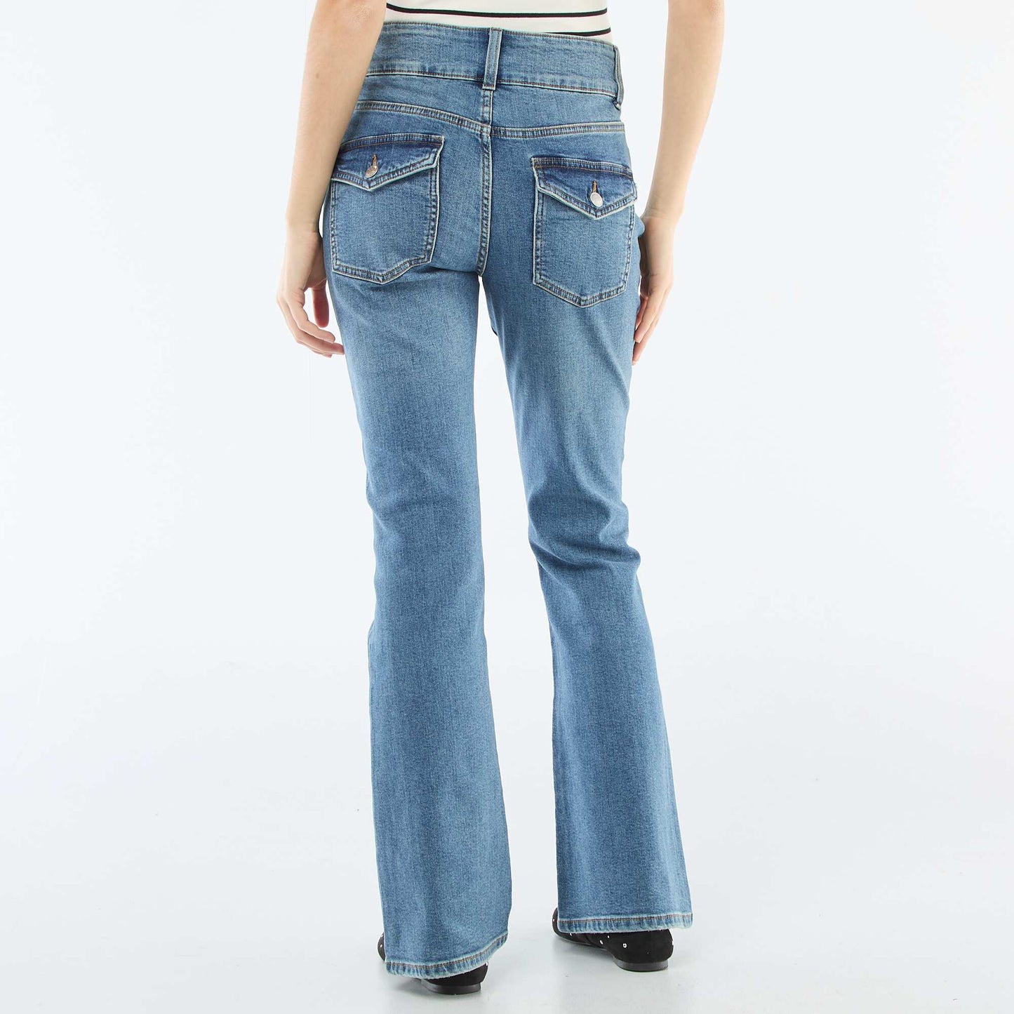 Jean bootcut taille basse STONE