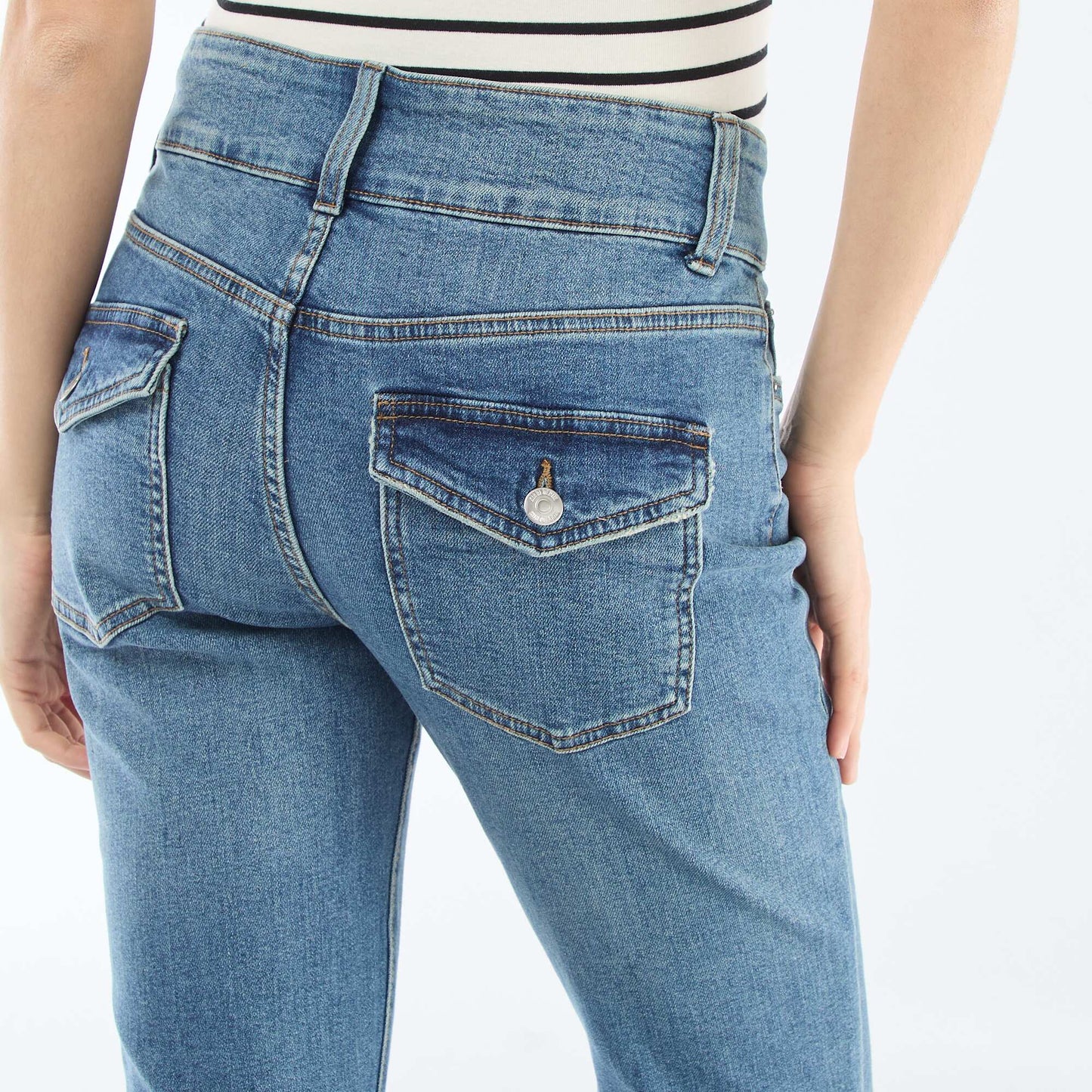 Jean bootcut taille basse STONE