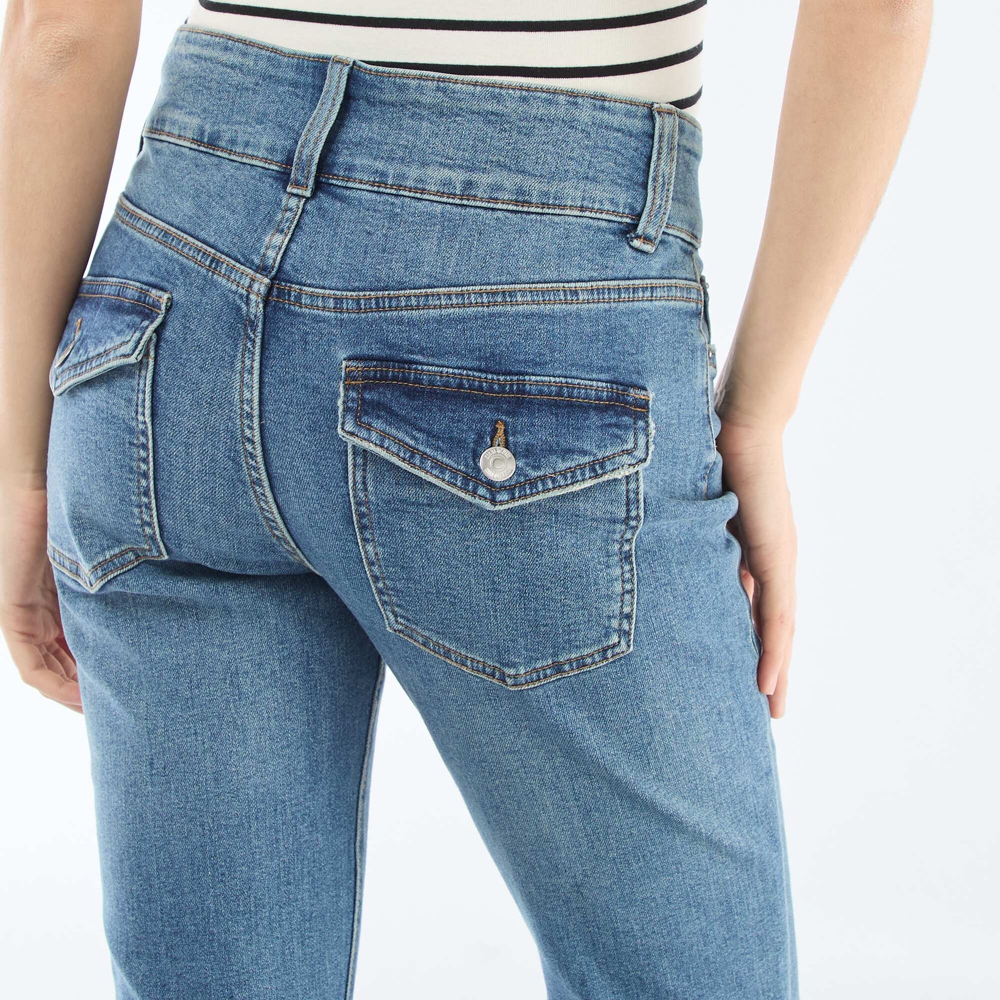 Jean bootcut taille basse STONE