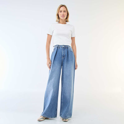 Jean wide leg taille haute DOUBLE STONE