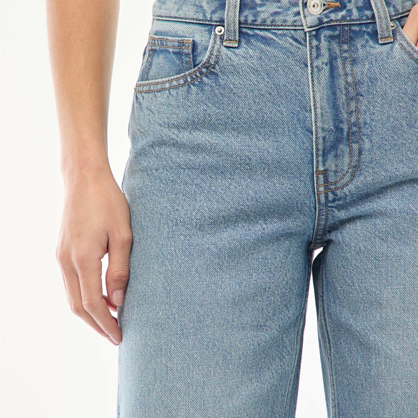 Jean taille haute coupe flare/bootcut BLEU
