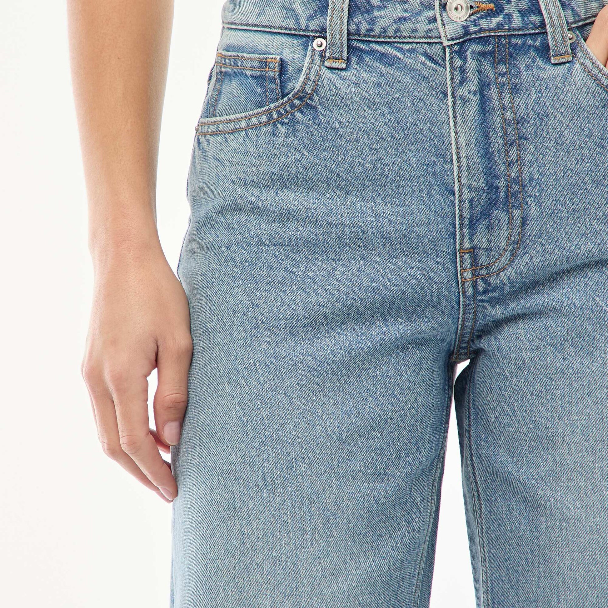 Jean taille haute coupe flare/bootcut BLEU