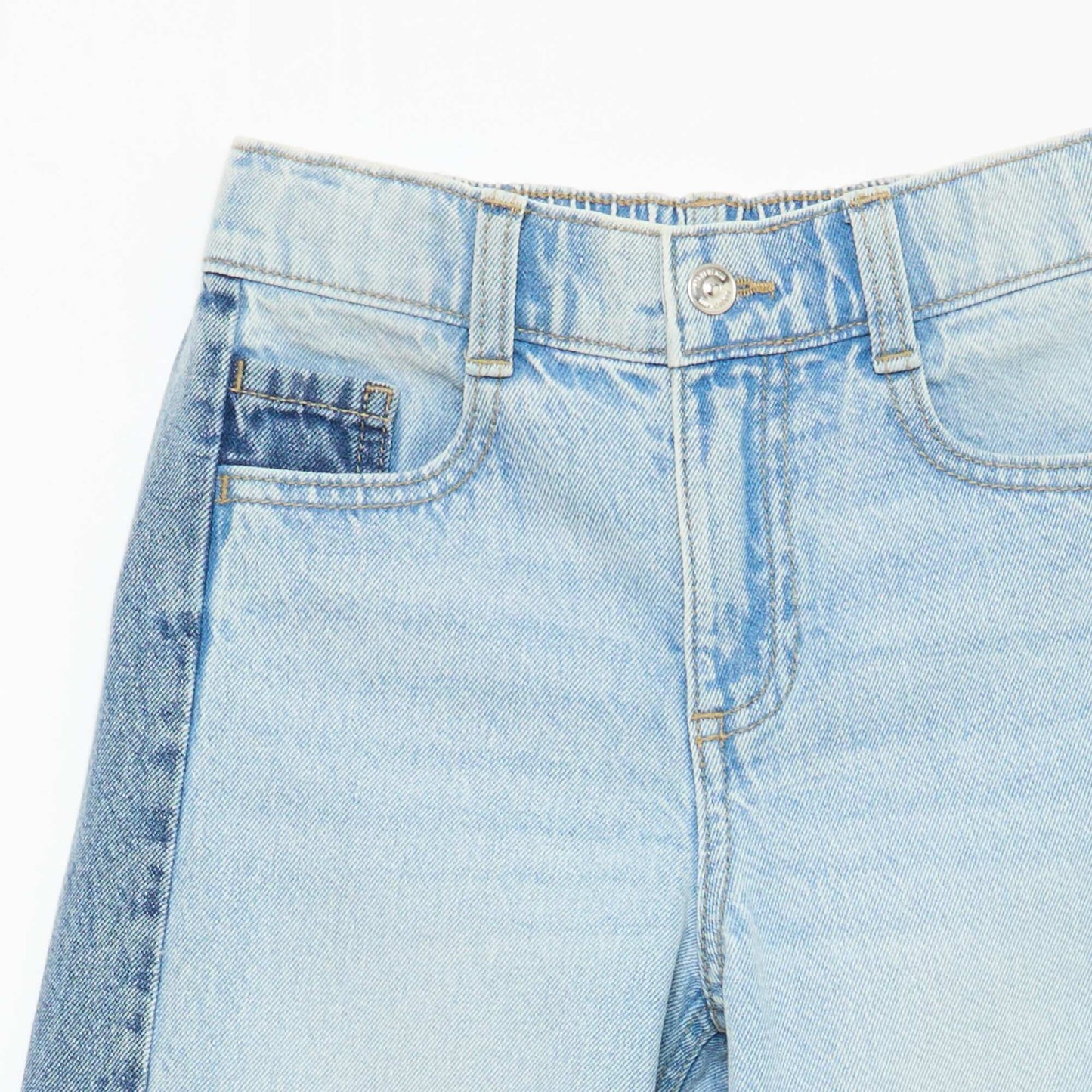Pantalon wide leg fit / coupe large à 2 teintes BLEU