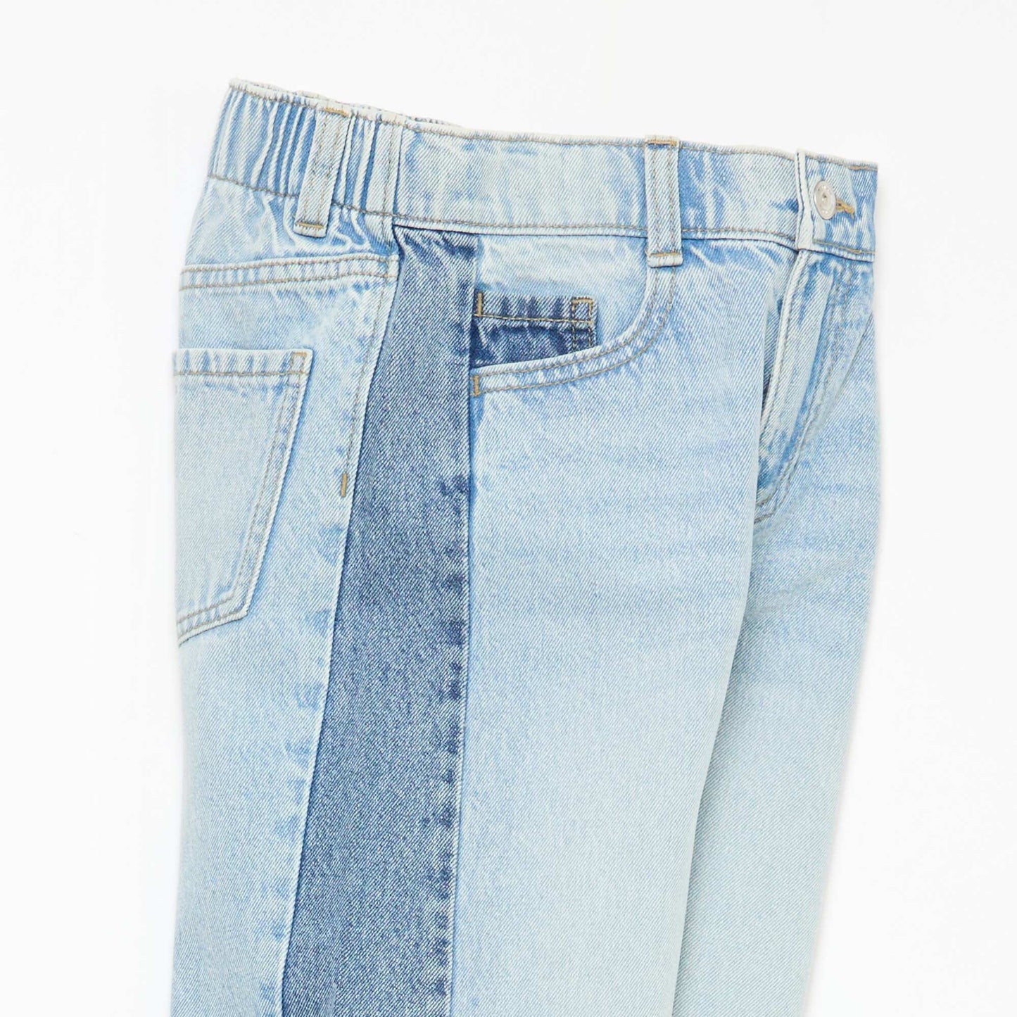 Pantalon wide leg fit / coupe large à 2 teintes BLEU